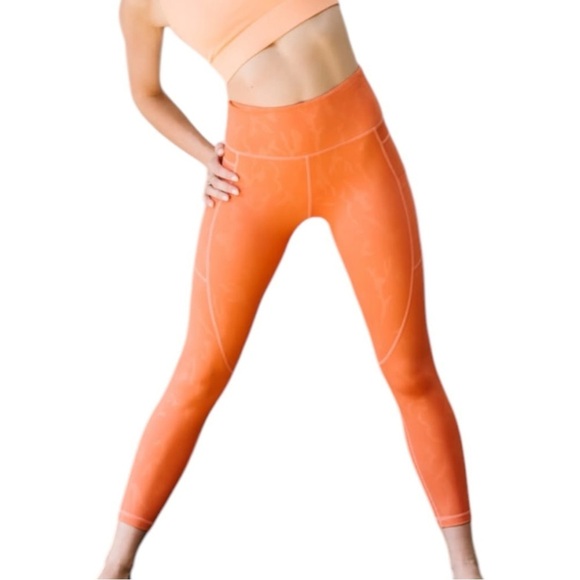 ZYIA ACTIVE CORAL LEGGINGS SZ 8-10 - Picture 2 of 8